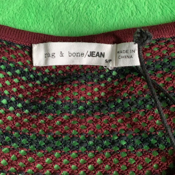 rag & bone/jean cold shoulder striped cotton long sleeve top - Picture 3 of 14